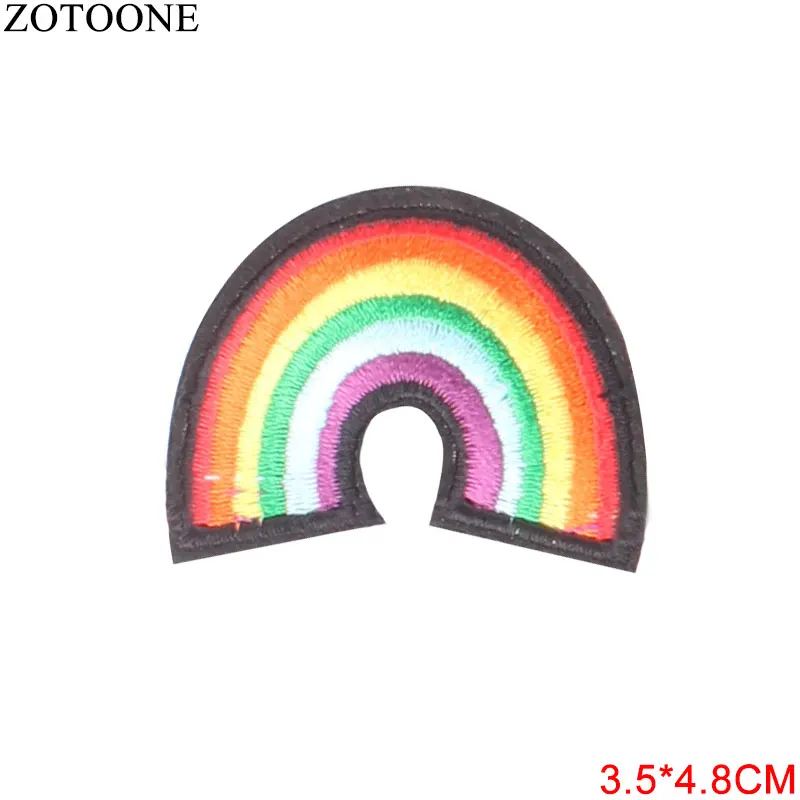 ZOTOONE 1 шт Любовь parches вышитые утюжок на ПВХ Патчи для одежды DIY полосы Радуга одежда