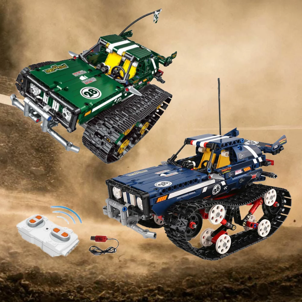 

Technic Series The Charging Remote Control Toys Tracked off-road vehicle Blocks Kids Gifrs Compatible With City