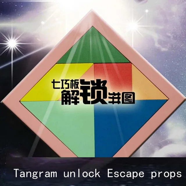 

Tangram game props tools, Tangram unlock simulation Room Escape ,puzzles open the magnetic lock