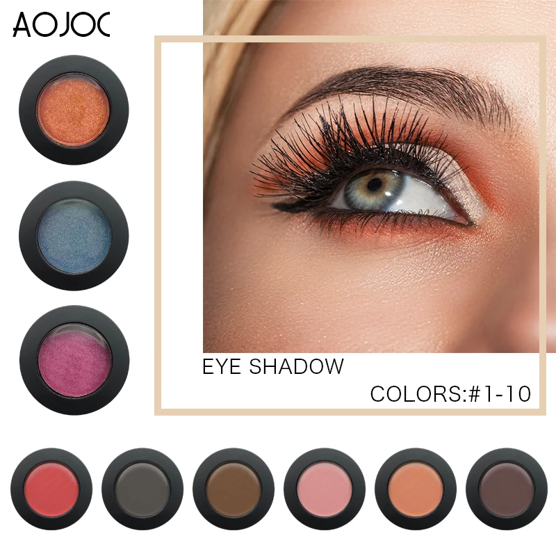 

Aojoc 10 Color Professional Eye Makeup Matte Glitter EyeShadow Diamond Shimmer Eye Primer Luminous Eye Shadow Palette Women Gift