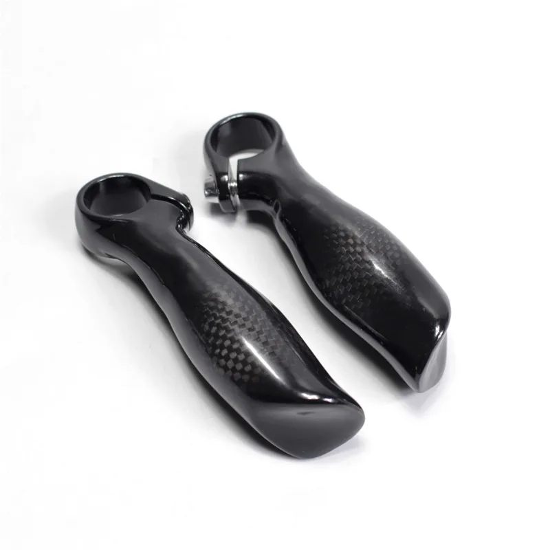No Logo 3K Carbon MTB Bike Auxiliary Handlebar Horn Ultralight 125g Bicycle Bar End Mountain Bike Parts (1)
