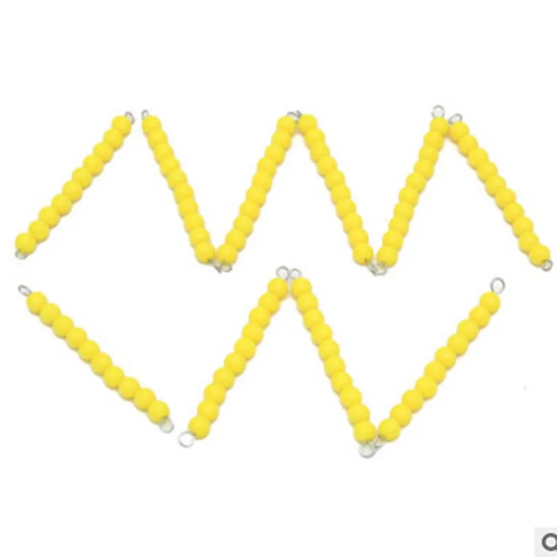 50 strings Baby Toys Montessori String Bead Chain Math Toys Bead Chain