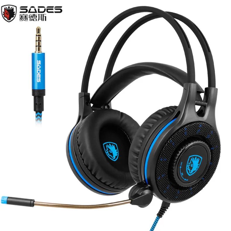 Sades SA936 Gaming Headphones Stereo Game Headset casque with Microphone Led Light for 2016 New Xbox one PS4 PC Laptop iPad iPod (1)