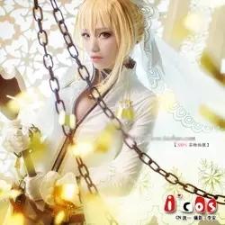 Аниме Fate Extra Saber Nero свадебное платье сексуальное боди косплей костюм, полный набор + цепи в наличии костюм на Хэллоуин для женщин