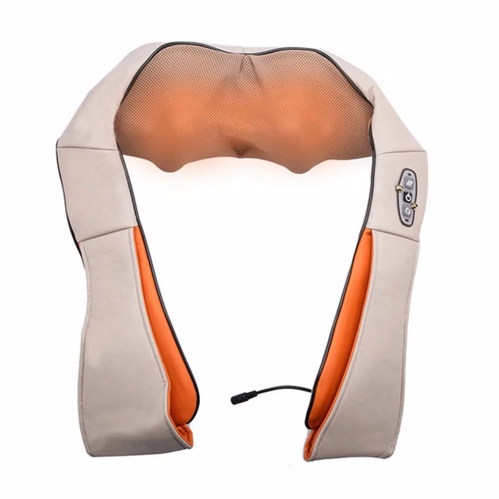 

Portable Electric Heating Type Kneading Massage Car Home Dual-Use Shawl Vertebra Massage Device 4D Neck Massager Tool
