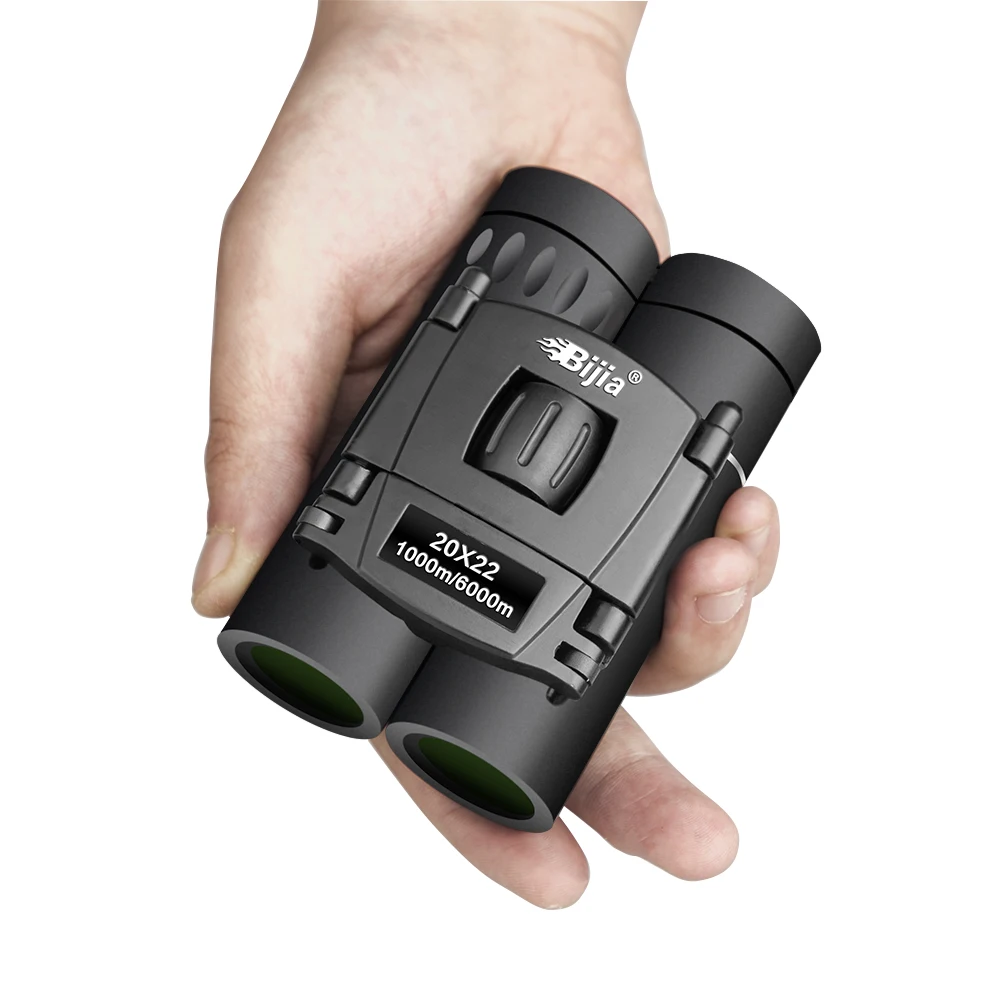 BIJIA HD 20x22 مناظير المهنية الصيد البسيطة للطي جيب تلسكوب BAK4 FMC البصريات عالية الجودة الرؤية في الهواء الطلق هدايا