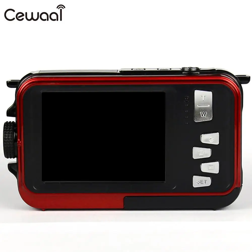 Cewaal 2.7'' LCD Double Screen Camcorder 24MP 16X Zoom Digital Camera Photography 24MP 16x Zoom HD Digital Camera Waterproof