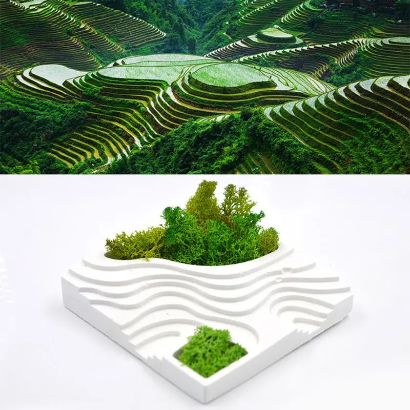 

Natural Terrace Landscape Resin Casting Silicone Mold Home Decor for Fondant DIY Jewelry Making Craft 2019 Gifts