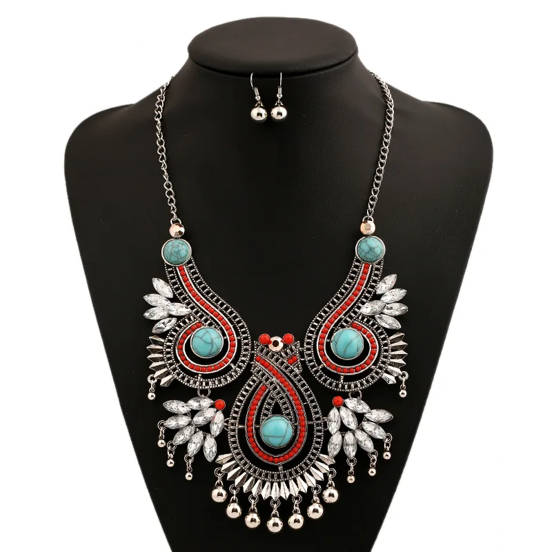 

LiuXSP Exaggerated Style Ethnic Style Female Necklace High Quality Brand Pendant Necklace Wedding Party Gift Jewelry