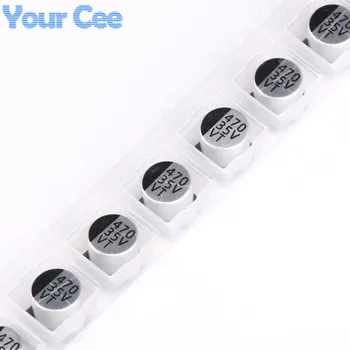 

10 pcs 35V 470UF SMD Aluminum Electrolytic Capacitors 10*10MM
