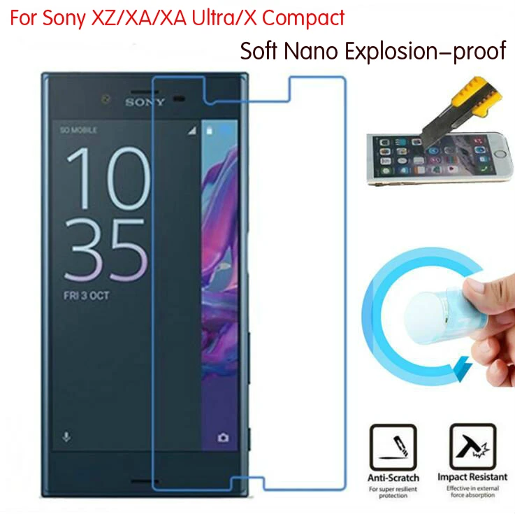 Explosion-proof Nano Screen Film Foil For Sony Xperia XA XA1 Ultra X Compact XZs XZ Premium Protector Not Tempered Glass | Мобильные