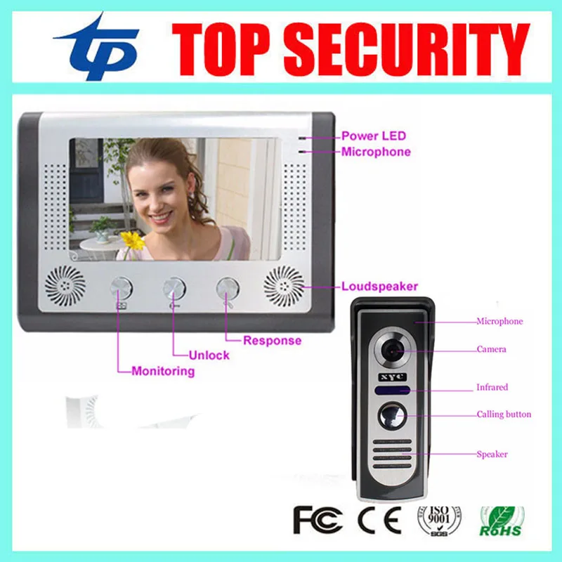 Good quality 7 inch color screen video font b door b font phone intercom font b
