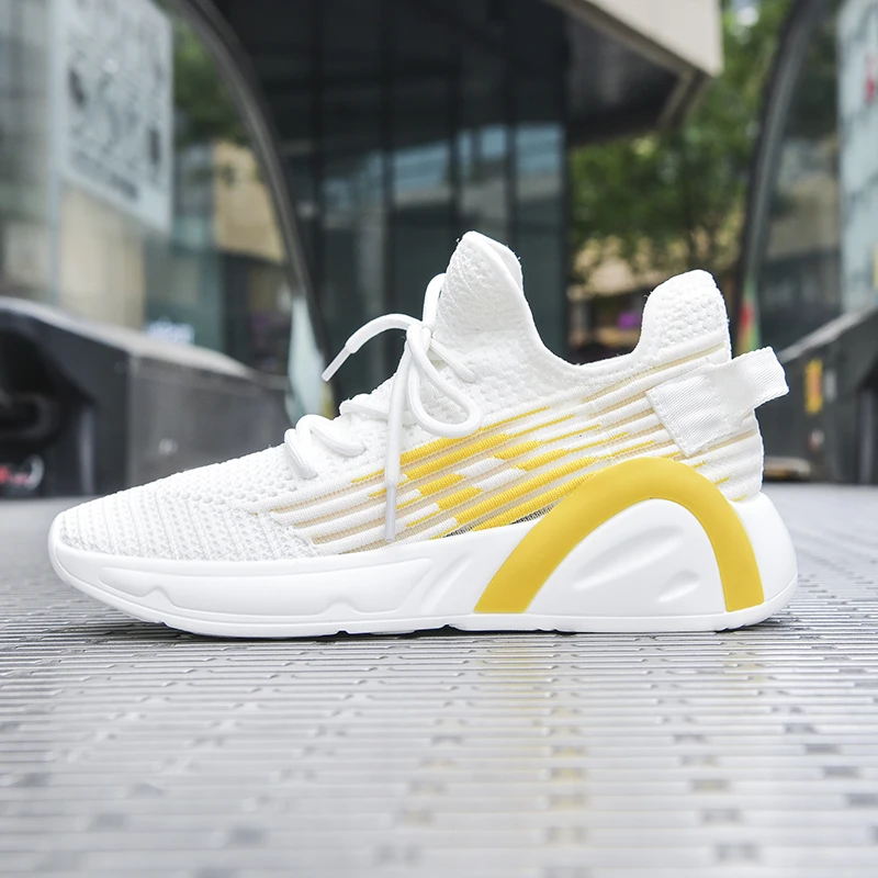 

Summer Sneakers Women Breathable Mesh Shoes Knitted Upper Ladies 2019 Casual Shoes White Ultralight Female Trainers