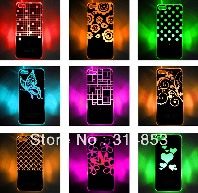 2013 newest design sense LED flash case for iPhone5 & 5S,Blinking case