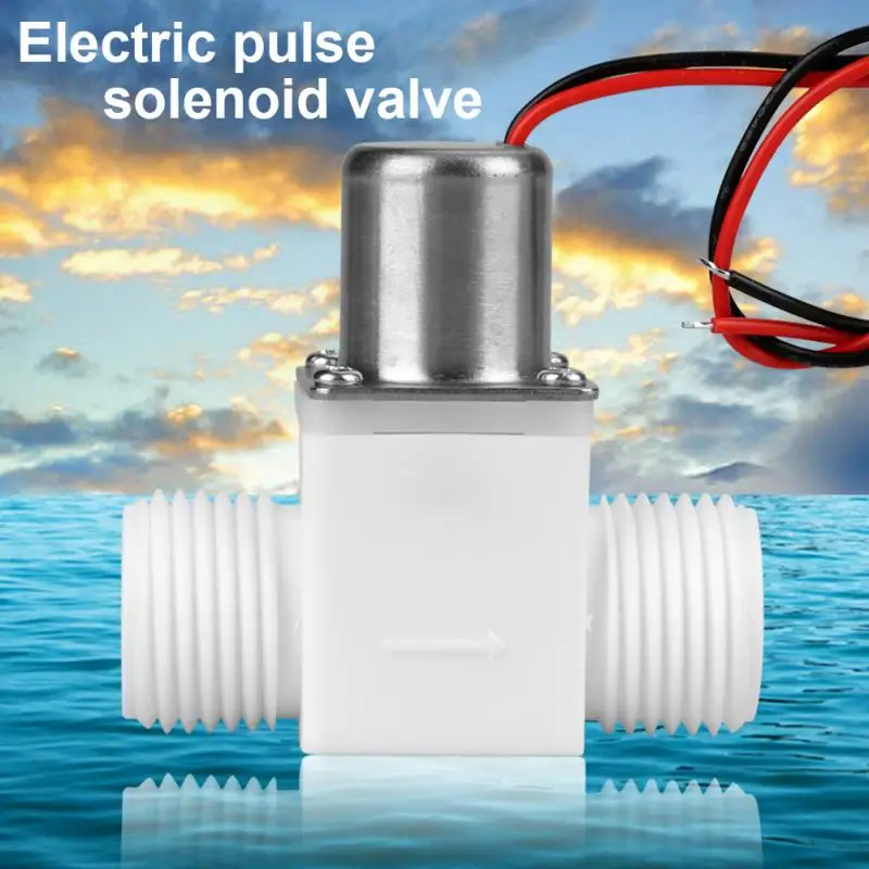 

Solenoid Valve Durable Plastic water valve 1/2" DC 3.6V Water Control Electric Pulse Solenoid Valve Accessory tapones valvula