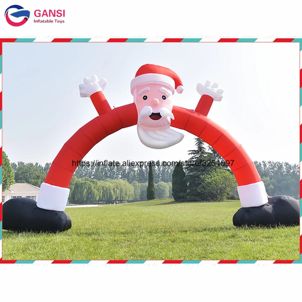 6M Span Giant Inflatable Santa Claus Arch Christmas Decorations For Home christmas inflatable santa claus led 160 cm