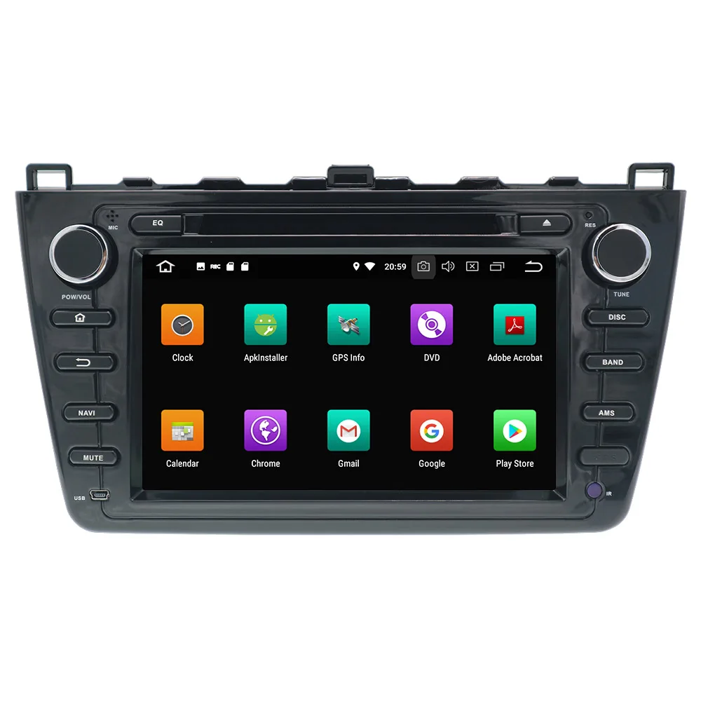Sale Android 9.0 Car DVD Player GPS Navigation Radio Stereo For Mazda 6 Atenza 2008-2012 HD Satnav multimedia CD radio 3