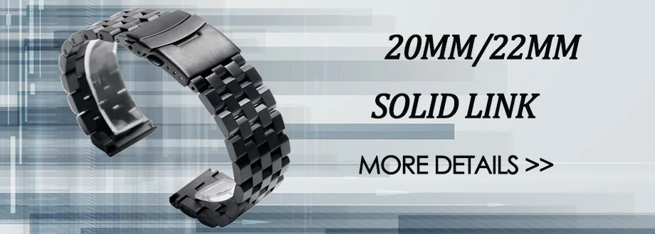 black band 20mm 22mm