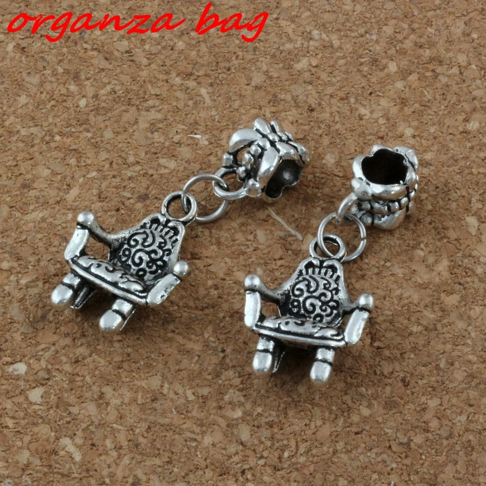100pcs Antiqued Silver Alloy Chair Sofa Charm Big Hole Bead Fit Charm Bracelet Jewelry 13.5x 32.5mm A-181a 100pcs Antiqued Silver Alloy Chair Sofa Charm Big Hole Bead Fit Charm Bracelet Jewelry 13.5x 32.5mm A-181a