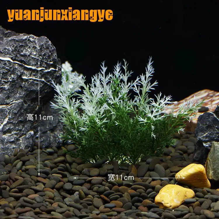 

Home Fish Aquatic Decorations Aquarium Landscaping plastic Simulation grass Plants Seaweed Coral Background scaft 6pcs/lot