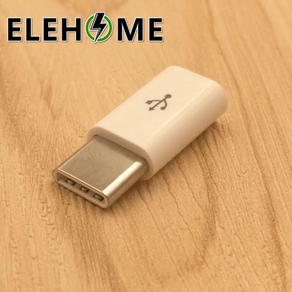 1 шт. USB Type C папа к Micro гнездовой адаптер Конвертер Разъем черный и белый
