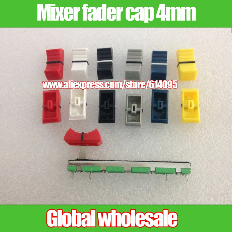 

12pcs 4mm Mixer Fader Cap / Slide Potentiometer Push Button Cap / Sound console Light stage Disc Protector Push Button Cap
