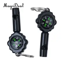 MagiDeal Высокое качество Профессиональный Военный компас Pack 2 2 в 1 свисток брелок с компасом для кемпинга Пеший Туризм спортивный