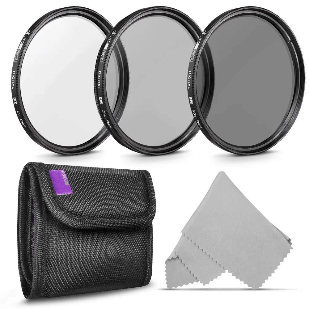 

5IN1 kit 49-72mm Photo Professional Photography Filter Kit (UV, CPL Polarizer, Neutral Density ND4) for Cannon Nikon Camera Lens