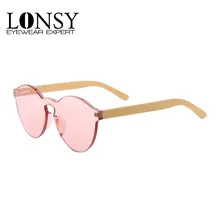 LONSY ретро деревянные солнцезащитные очки мужские бамбуковые солнцезащитные очки женские брендовые дизайнерские спортивные очки солнцезащитные очки Oculos de sol masculino LS5037
