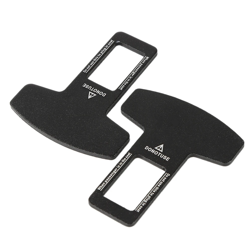2Pcs Car Seat Safety Belt Alarm Canceler Stopper Clip Clamp Car Metal Safety Seat Belt Buckles Parts Auto Interior Accessories