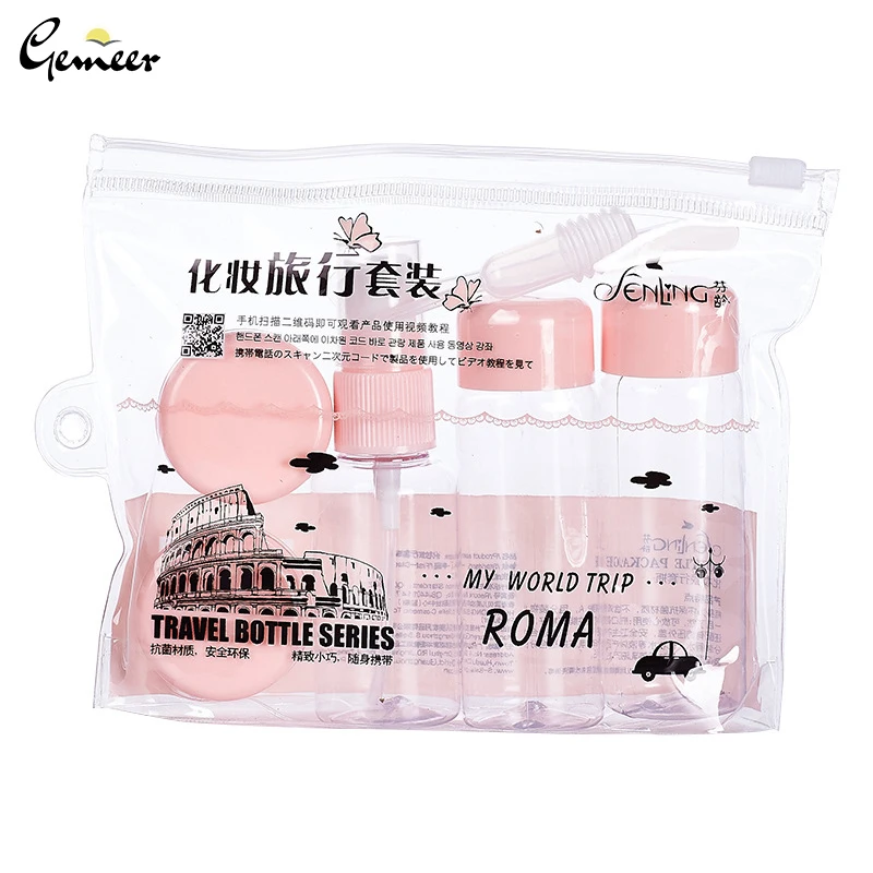 

Gemeer 7pc/Set Travel Cosmetics Split Bottle Set Transparent Empty Spray Bottle Make Up Container Bottle Travel Accessories