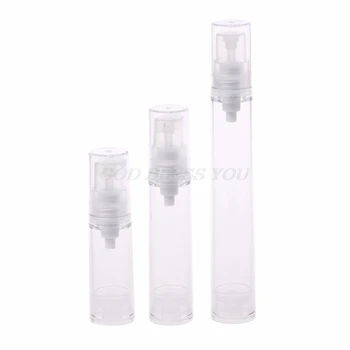 

5ml/10ml/15ml Transparent Airless Pump Vacuum Bottle Plastic Travel Bottle Drop Shipping