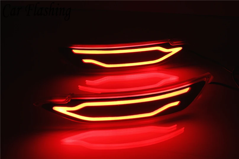 2pcs for hyundai tucson Car LED Reflector Lamp Rear Fog Lamp Rear Bumper Light Brake Accessories Light