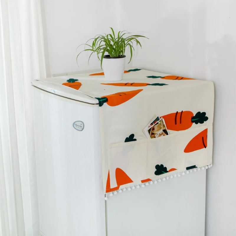 

2018 Washing Machine Coat Cotton Dust Proof Refrigerator Cover Europe Cartoon Style Sunscreen Protection Case Household Supplies