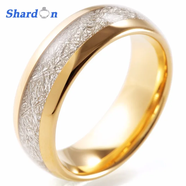Shardon Engagement Jewelry 8mm Domed Tungsten Wedding Ring Band Shardon Engagement Jewelry 8mm Domed Tungsten Wedding Ring Band Meteorite Men S Anniversary