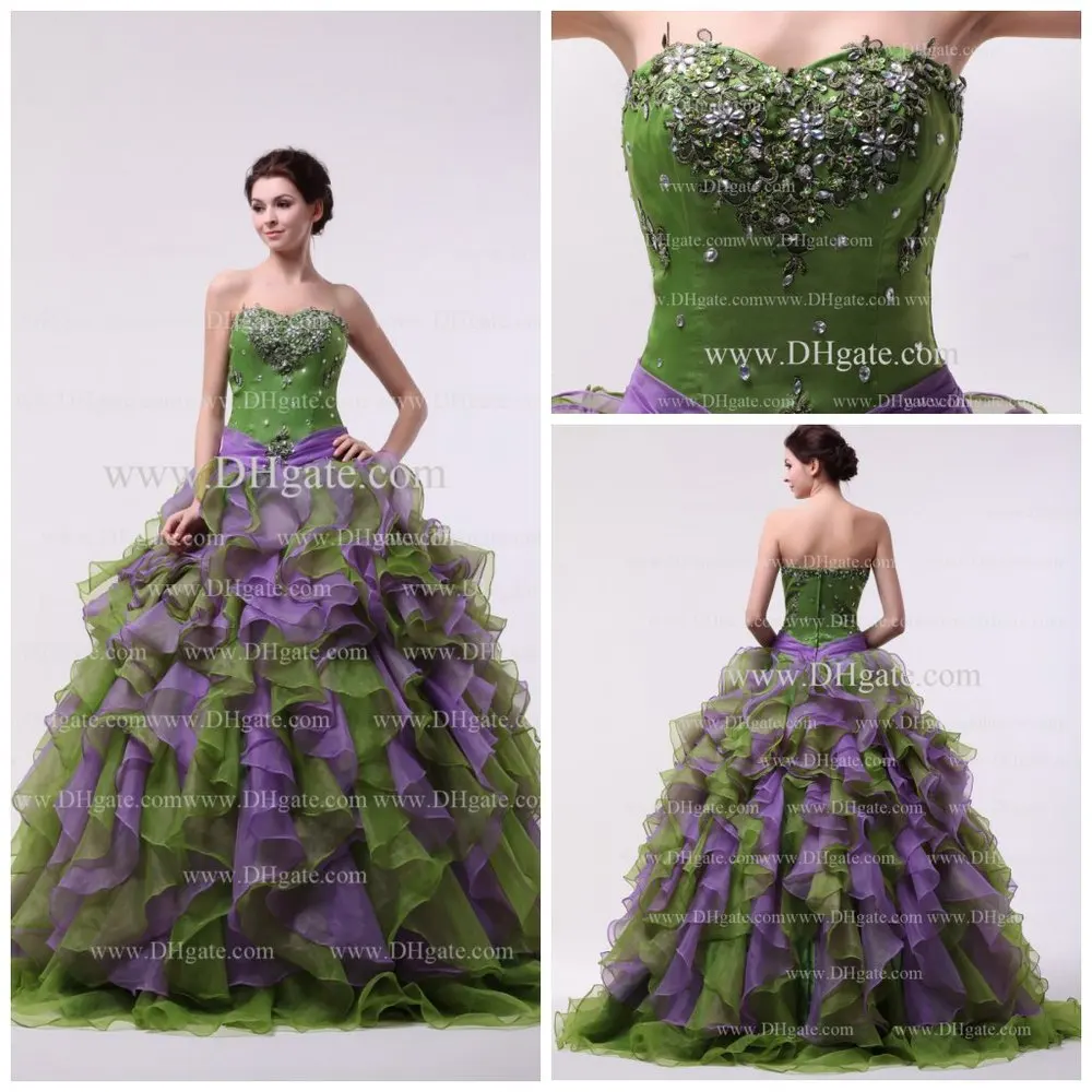 Free Shipping New Ball Gown Beading Floor Length Organza Quinceanera Dress | Свадьбы и торжества