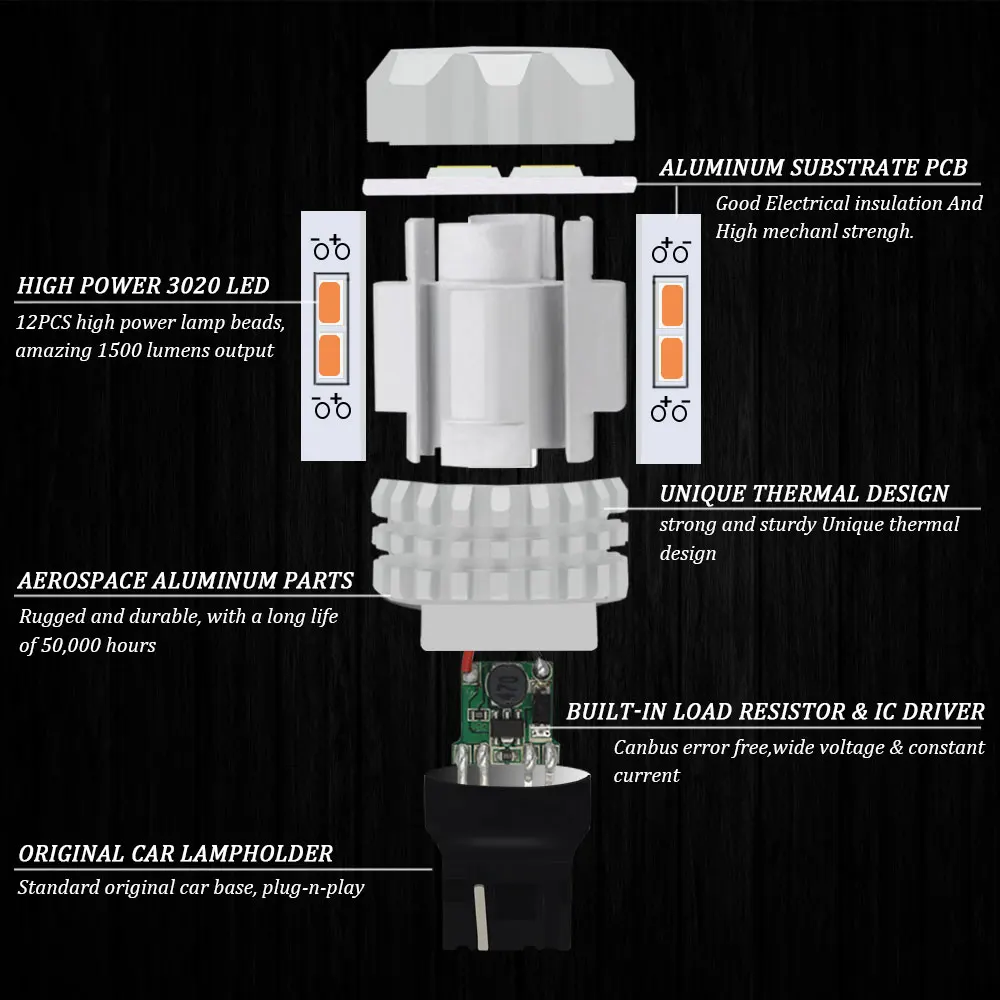 BMT аксессуары для авто Canbus W21W светодиоды led светодиодные лед лампы для авто T20 7440 W21 габариты лампочки для авто проектор 12V 24V LED сигнал заднего хода стоп сигнал повторитель поворота ходовые огни дхо