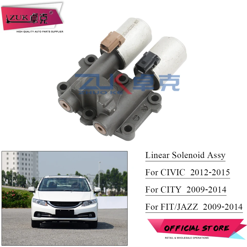 

ZUK For HONDA For CIVIC 2012 2013 2014 2015 Transmission Dual Linear Solenoid Assy CITY FIT/JAZZ 2009 2010 2011 2012 2013 2014