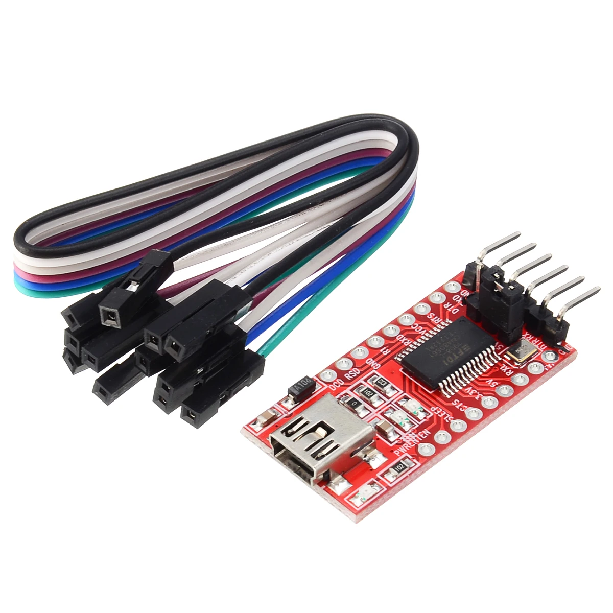

FT232RL FTDI Basic USB 3.3V 5V TTL Serial for Mini Download Cable UART interface Converter Adapter Module with Cables