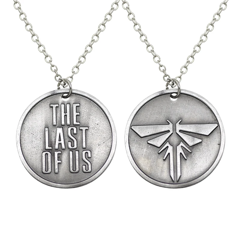 Hot-Movie-THE-LAST-OF-US-Jewelry-1-Pcs-Dual-Use-Vintage-Silver-Round-Pendants-The
