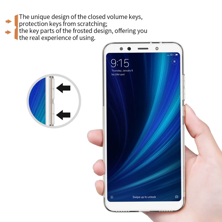 Для Xiaomi mi 6X A2 NILLKIN натуральный ТПУ мягкий чехол накладка для Xiao прозрачный