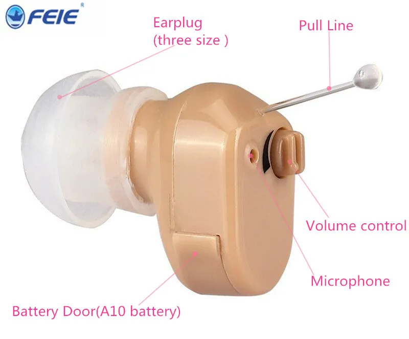 

Smallest Invisible Deaf Hearing Aids For mild to moderate hearing loss mini aparelho auditivo S-900A Free Shipping