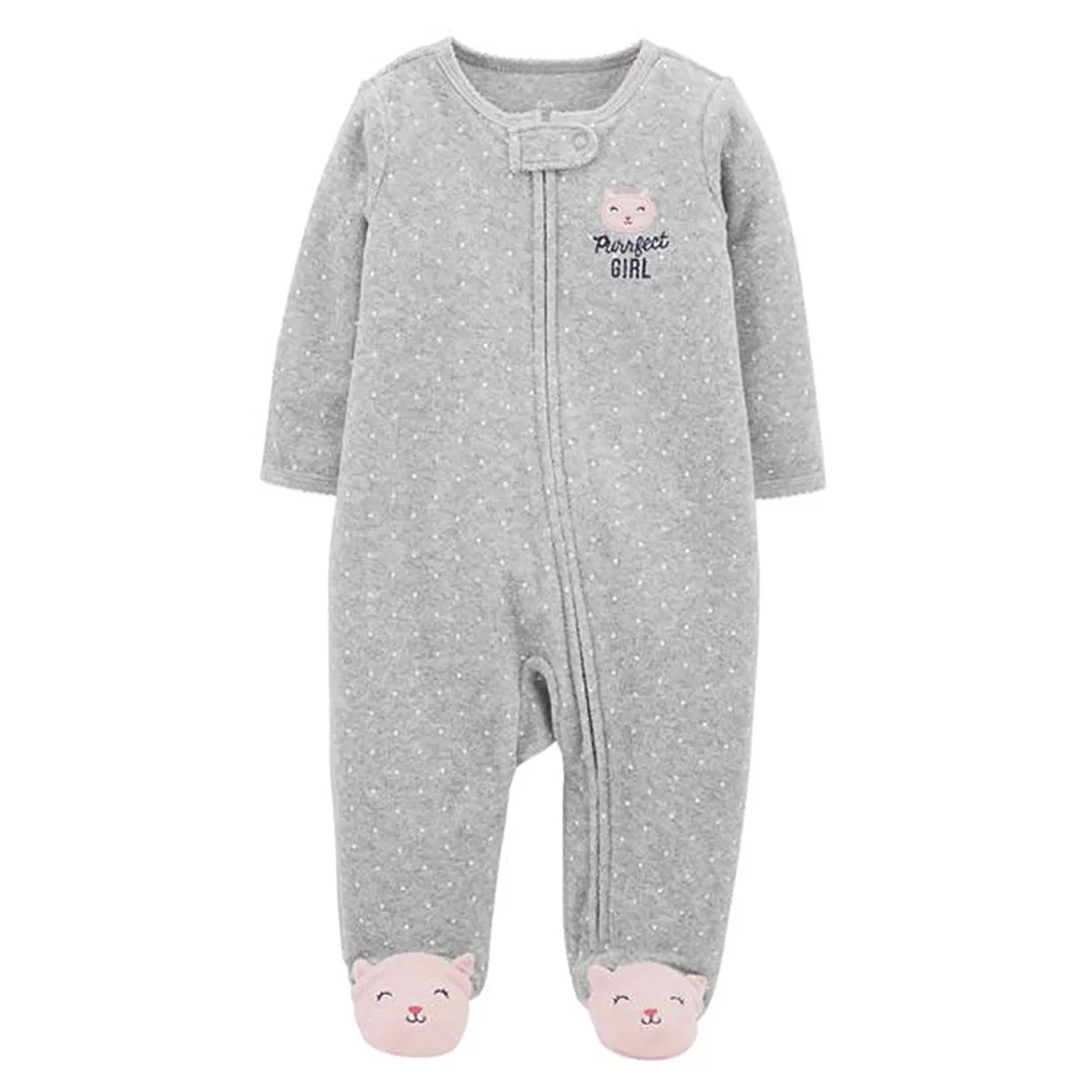 Spring cute cartoon animal infants romper baby boy clothes baby girl newborn crawling clothes children pure cotton feet clothes