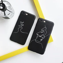 

Abstract Print Soft Silicone Phone Case For iPhone 6 6S 7 8 Plus Line Character Pattern Anti Slipping Back Cover For iPhone X