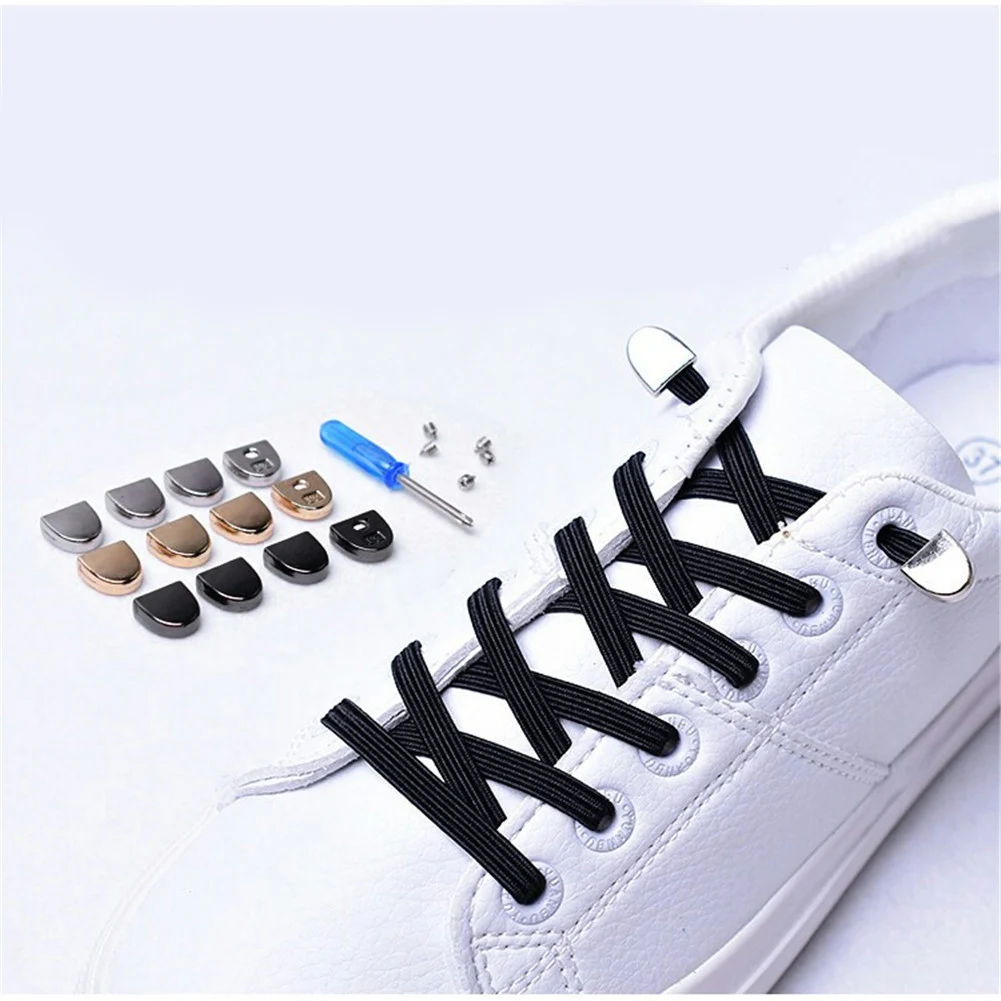 

YJSFG HOUSE Funny Quick Shoelace 13 Colors No Tie Laces quick and easy Lazy Shoelaces men Women shoes Accessories 1 Pair