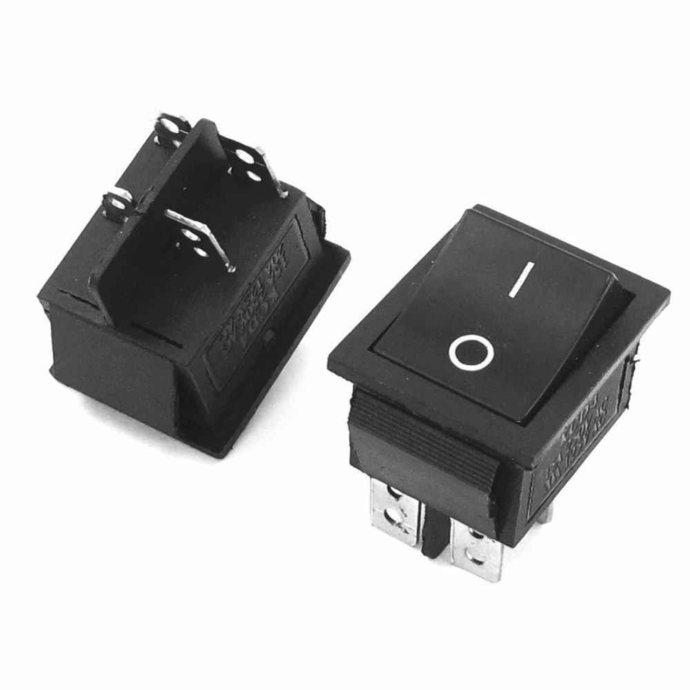 Instalación interruptor con schraubkontakten 16a 250 ~ negro 2 polos 4pin