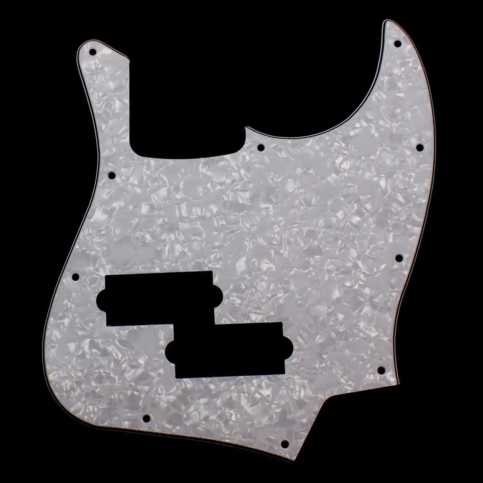 

NEW White Pearl 3-Ply Jazz Bass Guitar Pickguard w/PB Pickup hole&Mounting screw