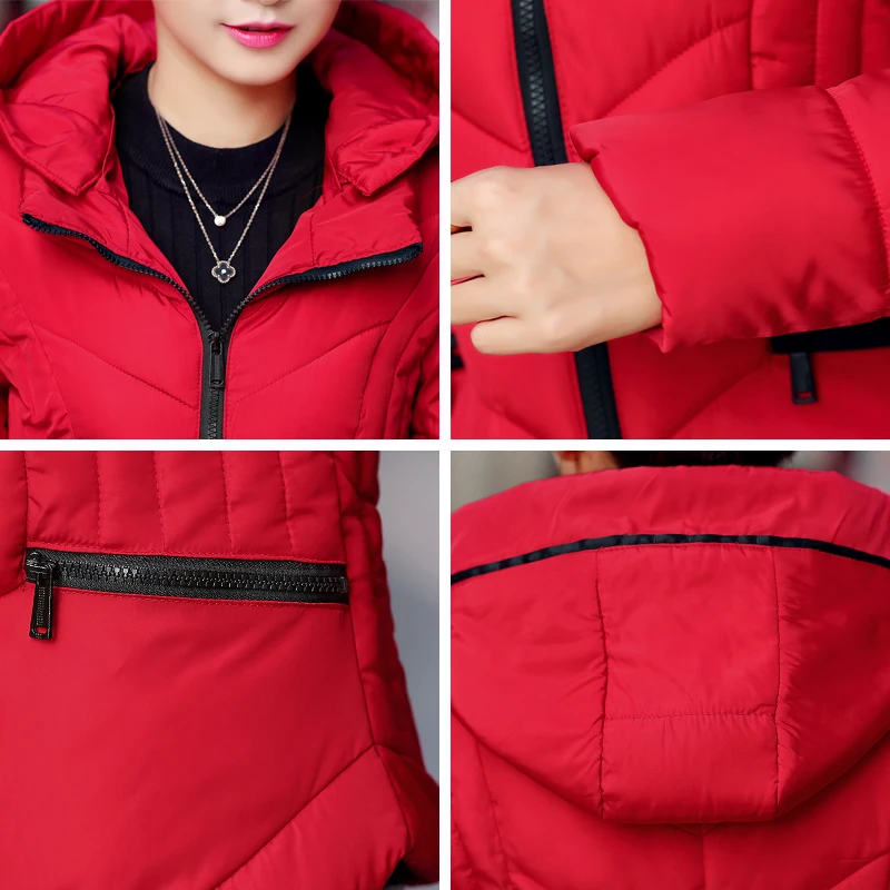 Women Winter Basic Jacket Cotton Padded Autumn Slim Hooded Female Coat Womens Jackets Casaco Feminino Inveno 2018 Women Winter Basic Jacket Cotton Padded Autumn Slim Hooded Female Coat Womens Jackets Casaco Feminino Inveno 2018