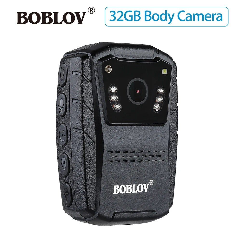 

BOBLOV S70 Wearable Body Camera 1080p Night Vision Cycle Recording Video Audio Mini Security Police Camera 32GB