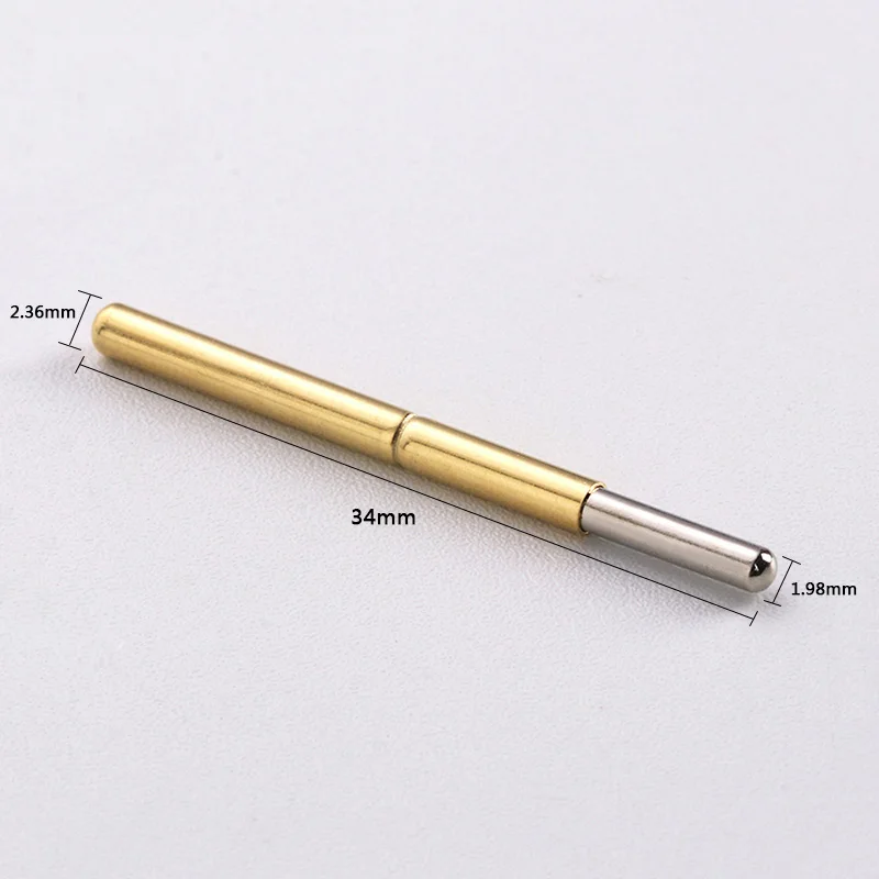 Conventional Electronic Test Probe 34mm P156-J Needle 100 Pcs/Pack Safety Spring Nickel Plated Electronic Probe Spring Probe